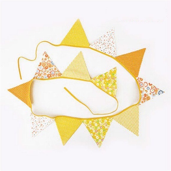 12 Pieces of Cotton Fabrics Party Decor Banner with 3 Colors to Pick - Picture 4 of 10